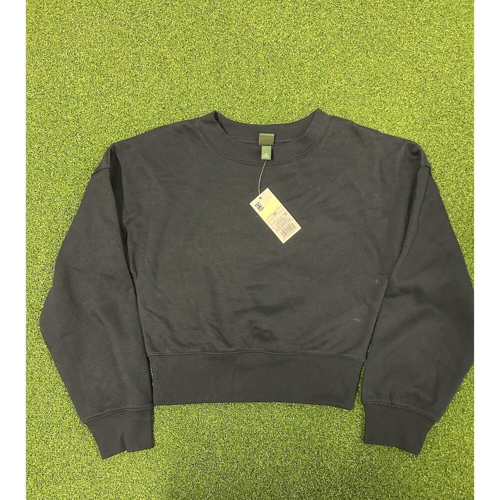 Women's Cropped Sweatshirt - Wild Fable Navy Blue XS
